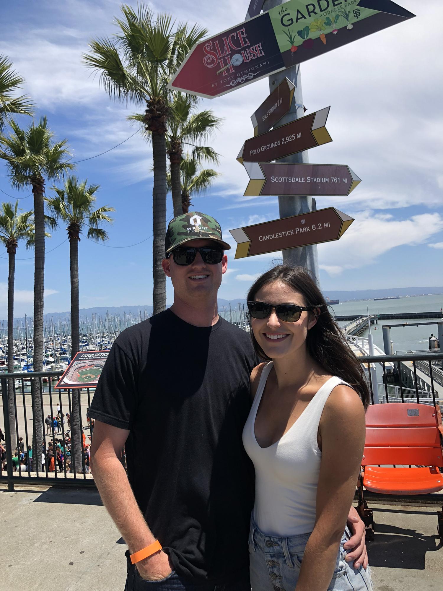 Our first baseball game together.