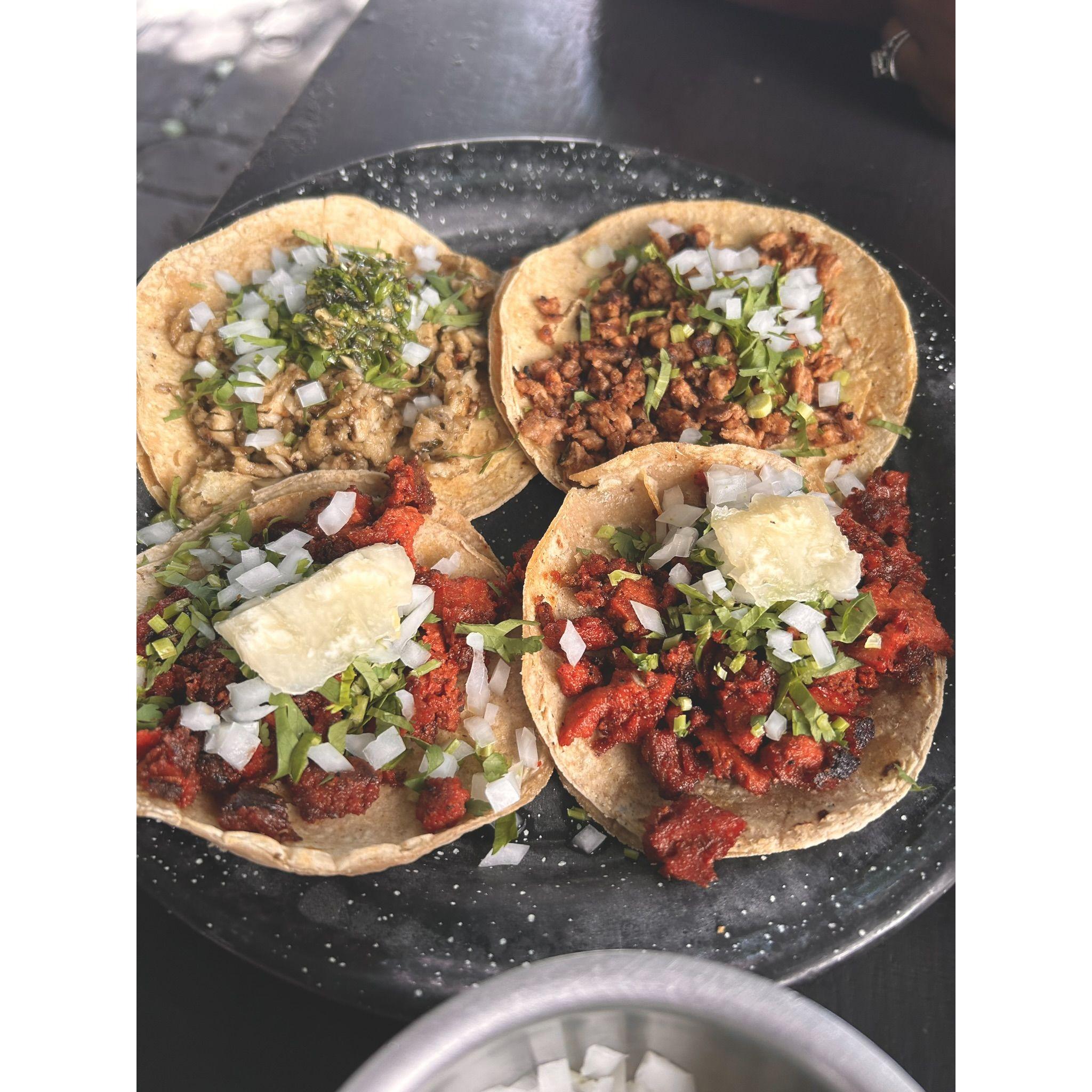 Tacos that we ate on a food tour!