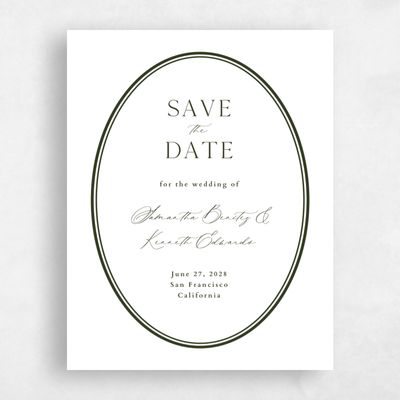 White Wedding Save the Date - Manarola Portrait