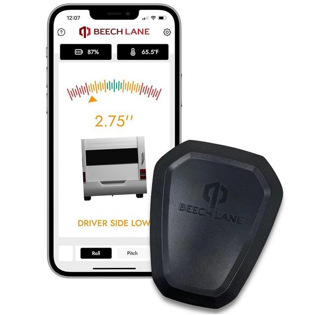 Beech Lane Wireless RV Leveling System, Made in the USA, User-Friendly Phone App With Real-Time Precise Leveling Measurements, Advanced Bluetooth Camper Leveler, Included AA Batteries, Patent Pending
