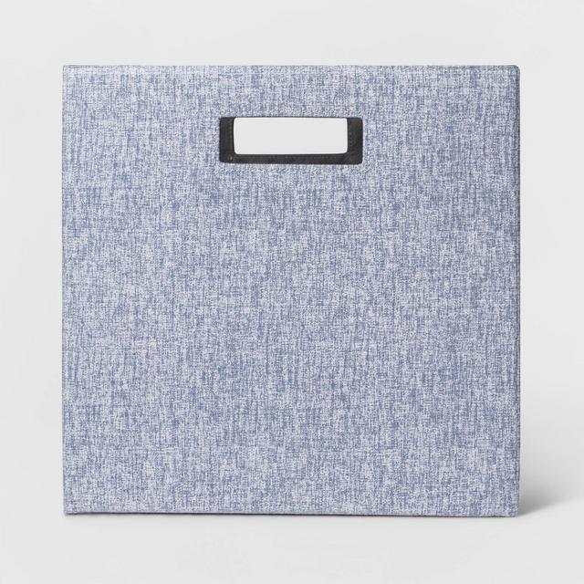 13" Fabric Cube Storage Bin Blue - Threshold™