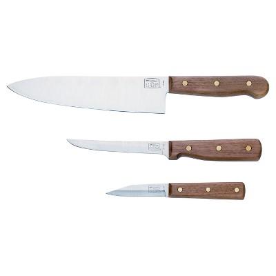 Chicago Cutlery® Walnut Tradition 3 Piece Chef's Knife Set