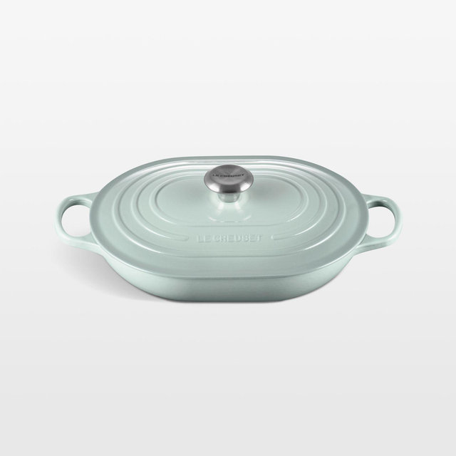 Le Creuset ® 3.75-Qt. Sea Salt Enameled Cast Iron Covered Oval Casserole Dish