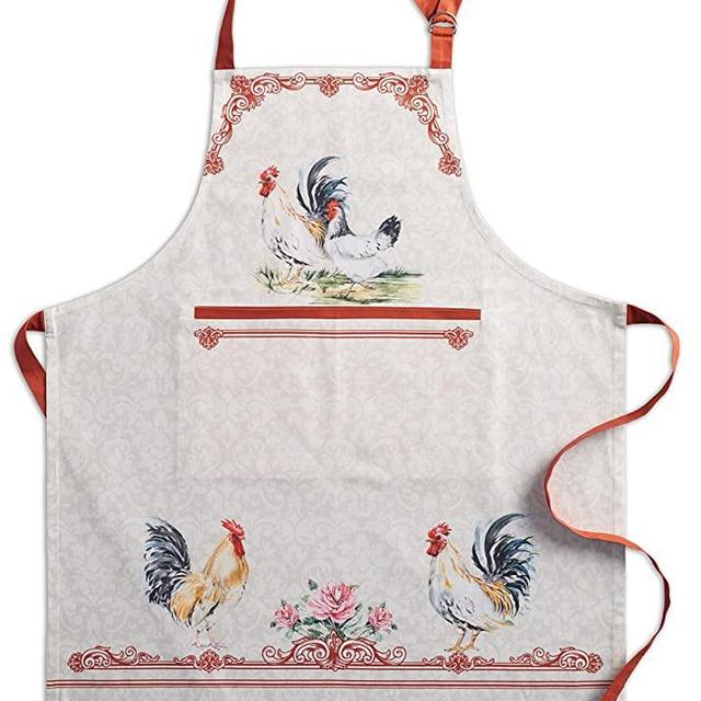 Maison d' Hermine 100% Cotton 1 Piece Kitchen Easter Apron with an Adjustable Neck with Long Ties for Women Men Spring/Summer