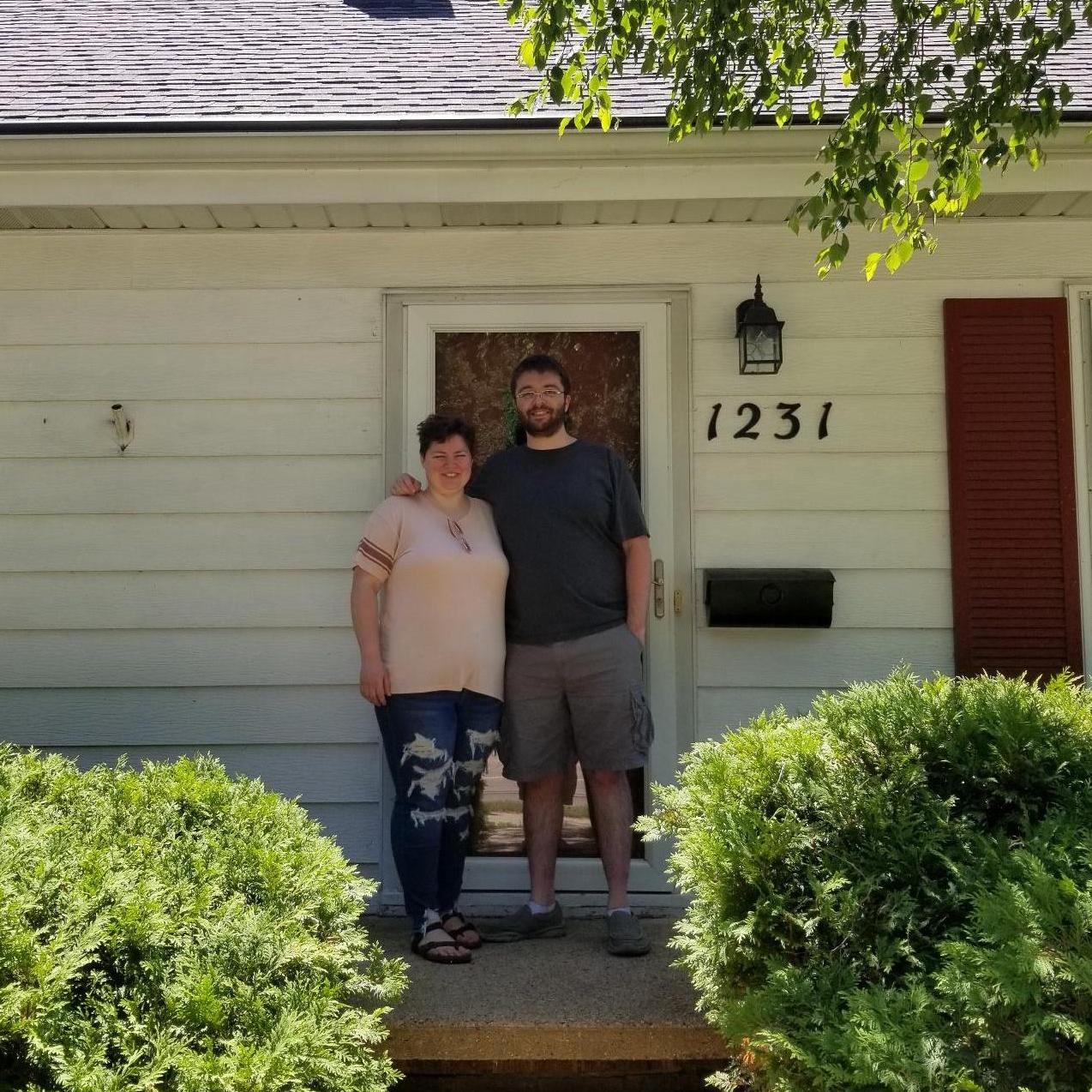 Ryan and I after buying our first home!