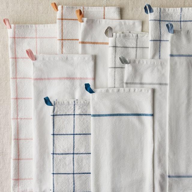 Five Two Essential Kitchen Towels - 4 Flour Sack + 2 Utility Pack (Nordic Sea)