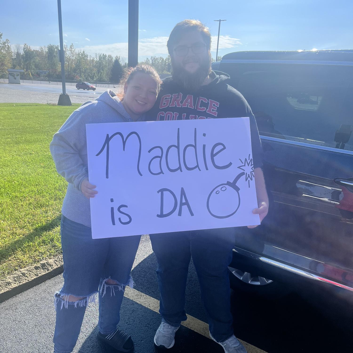 Christian supporting Madison at her rugby tournaments!