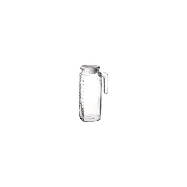 Bormioli Rocco Gelo Jug with White Lid, 41-Ounce