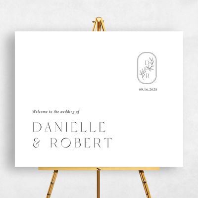 White Wedding Sign - Copan Landscape