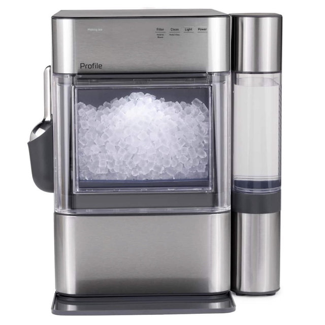 GE Profile - Opal 2.0 Ultra Nugget Ice Maker with Side Tank and Scale Inhibiting Filter - Stainless Steel