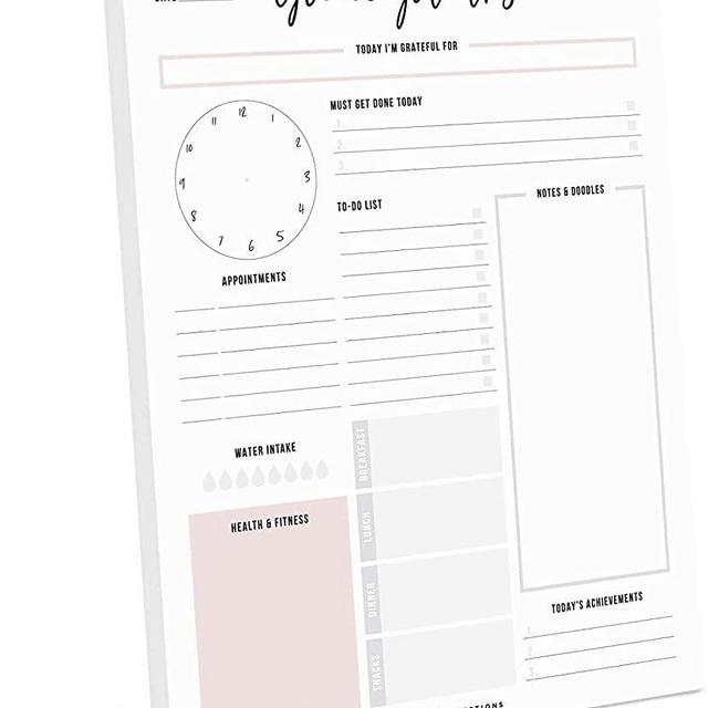 Bliss Collections Daily Planner with 50 Undated 8.5 x 11 Tear-Off Sheets - You've Got This Calendar, Organizer, Scheduler, Productivity Tracker for Organizing Goals, Tasks, Ideas, Notes, To Do Lists