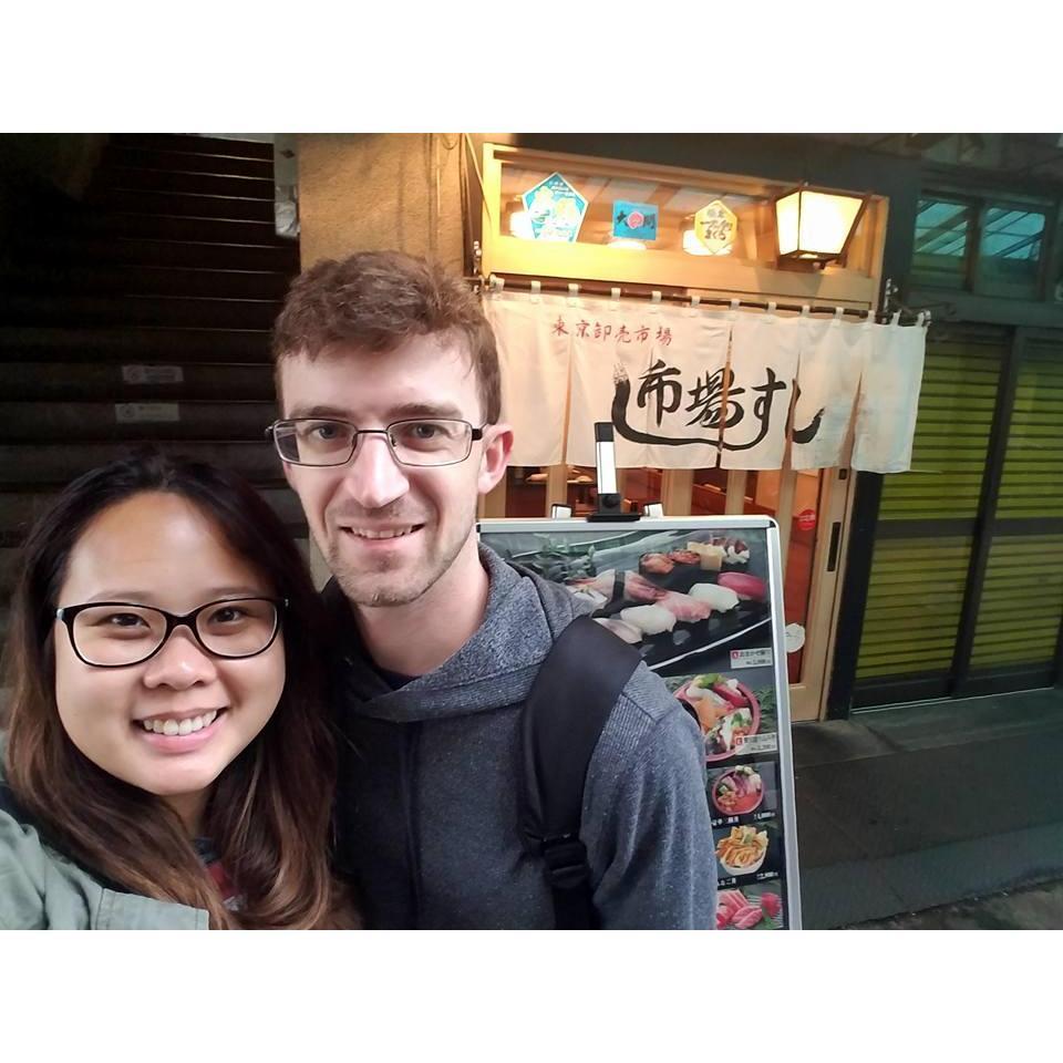 Konnichiwa from the original Tsukiji Market. Tokyo 2017