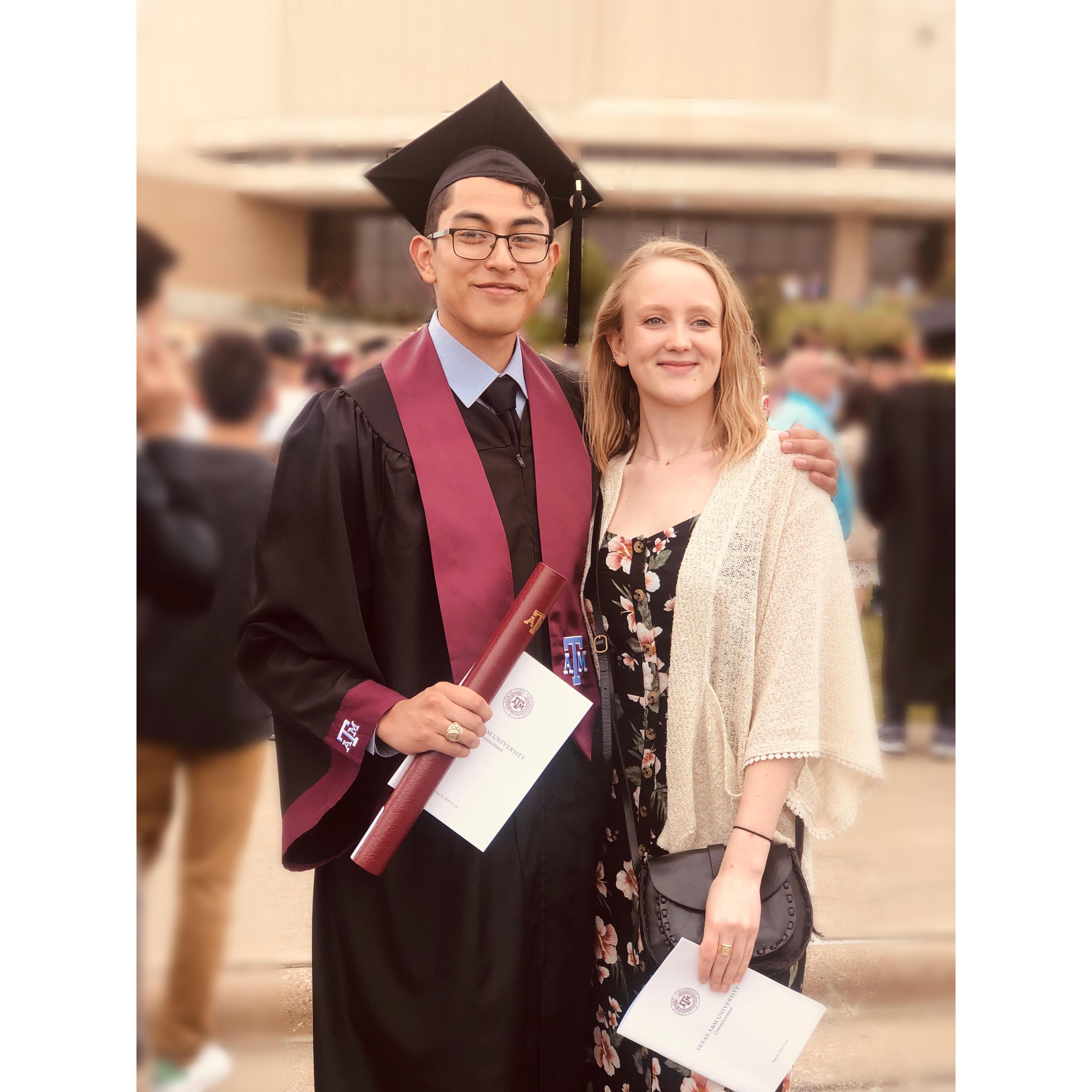 Steve's graduation from TAMU, 2019