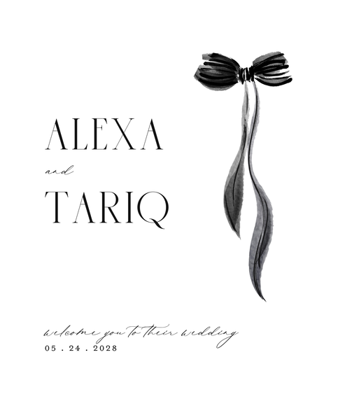 Brienno Portrait | Black | Zola Wedding Signs
