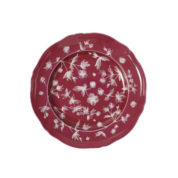 Floral Dessert Plate Magenta by Ginori 1735