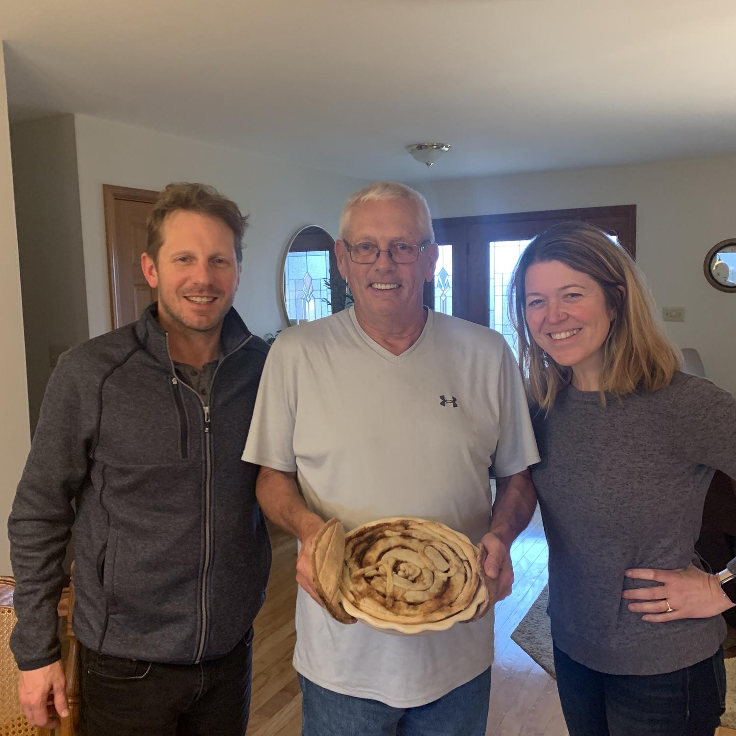 Celebrating Marvin's 70th Birthday with some homemade apple pie