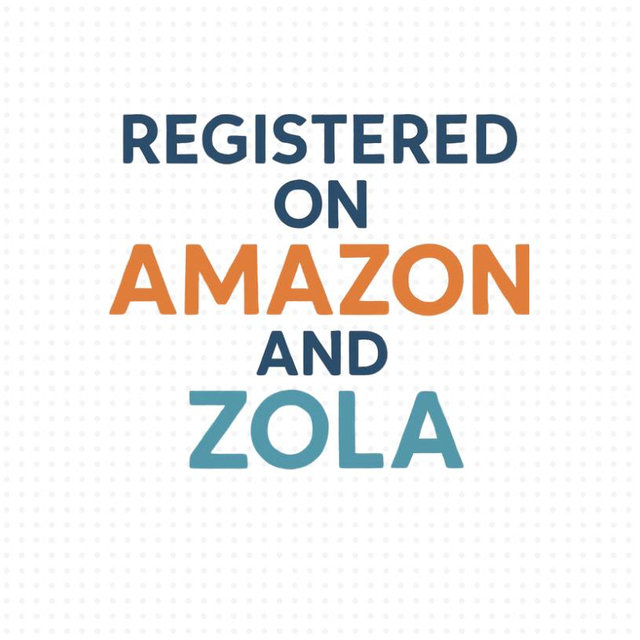 Registered on Amazon and Zola 🥰. We prefer Amazon > Zola please