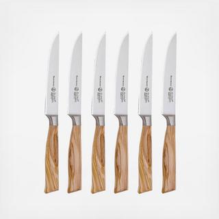 Oliva Elite 6-Piece Multi-Edge Steak Knife Set