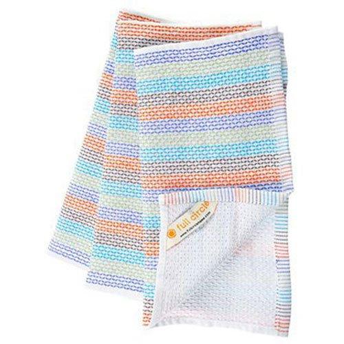 Full Circle Tidy 100% Organic Cotton Dish Cloths, Set of 3