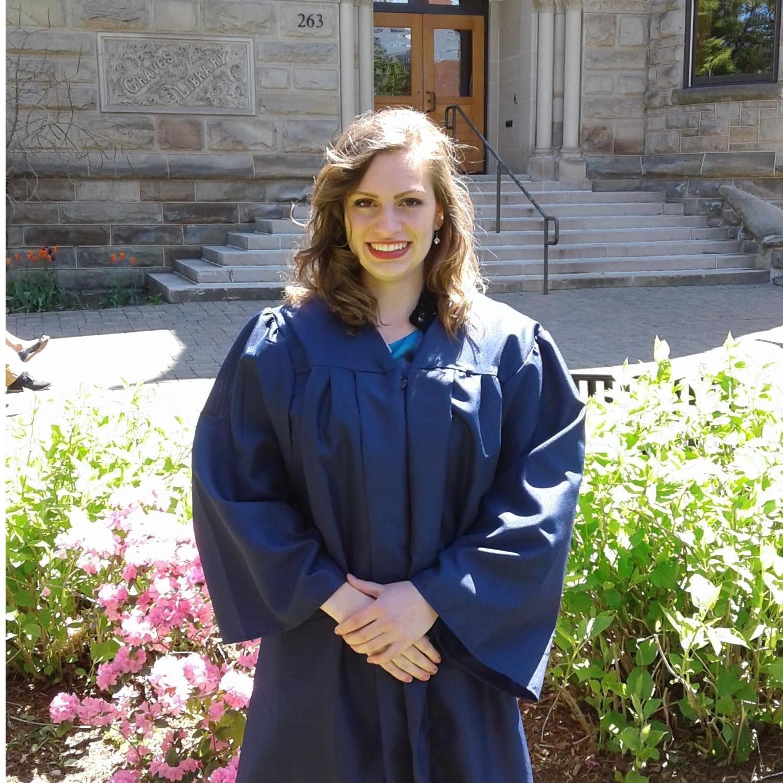 Elizabeth: class of 2017, Hope College graduation (Holland, MI).