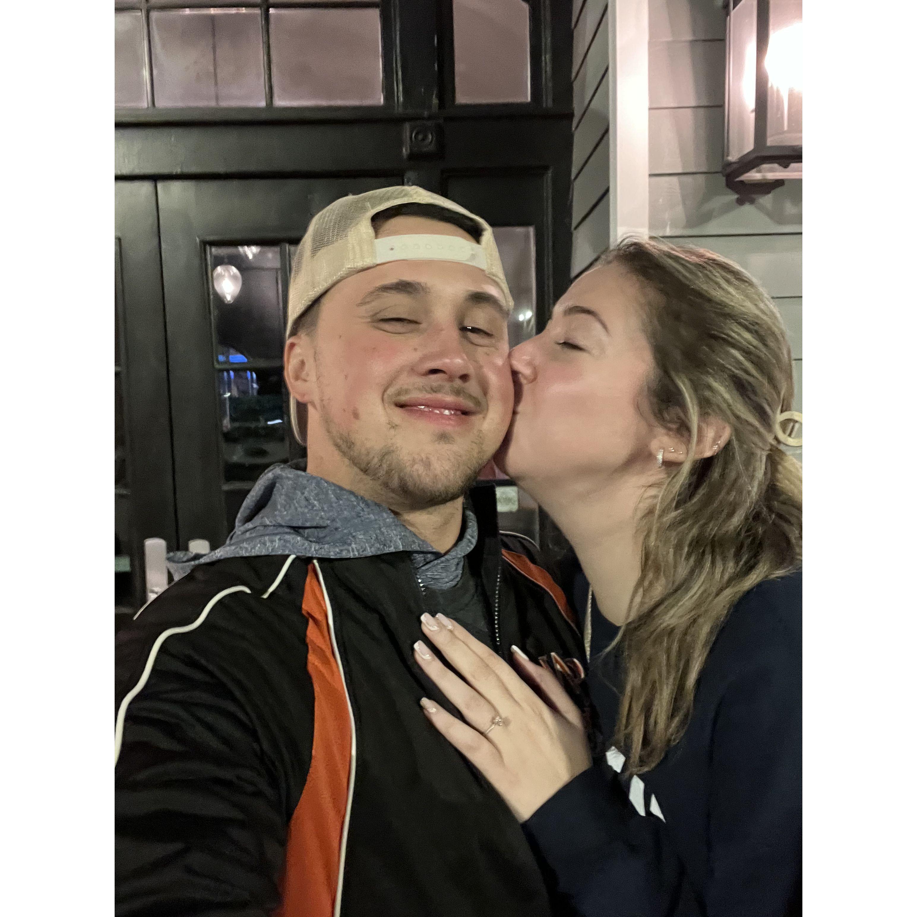The night we got engaged.