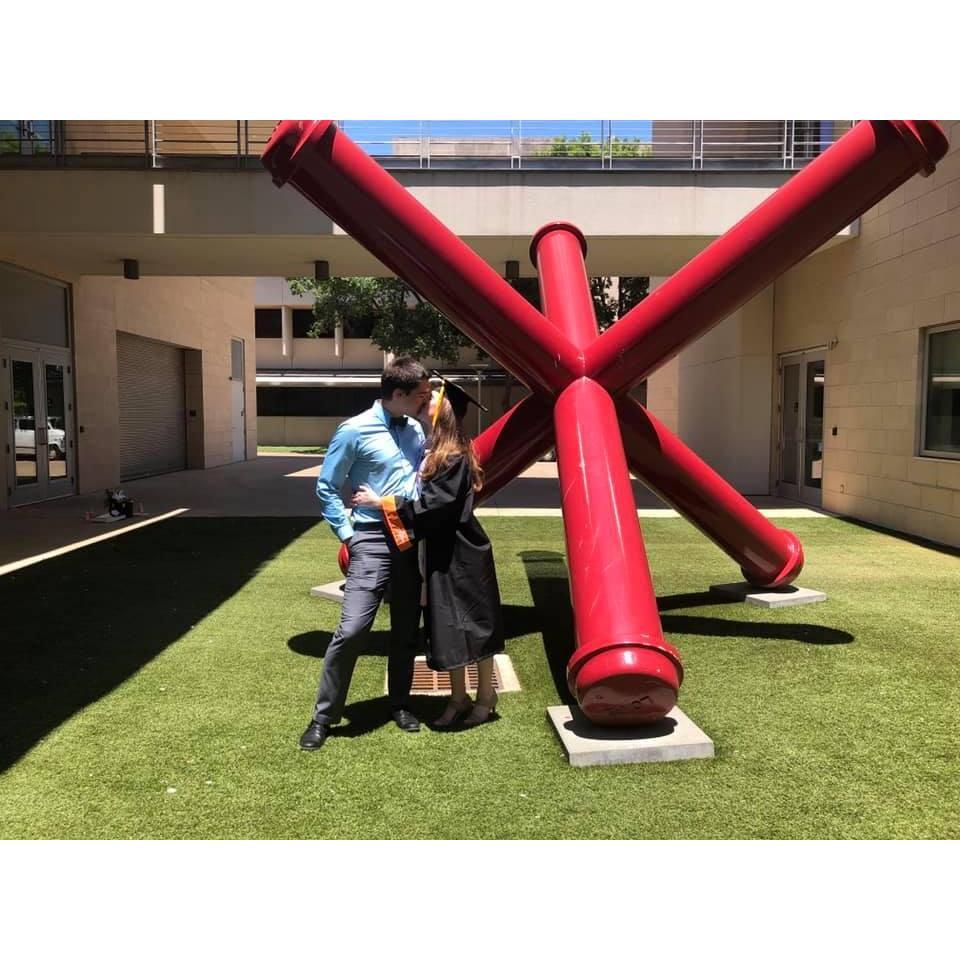 UTD's famous love jack! Christina's graduation in 2019