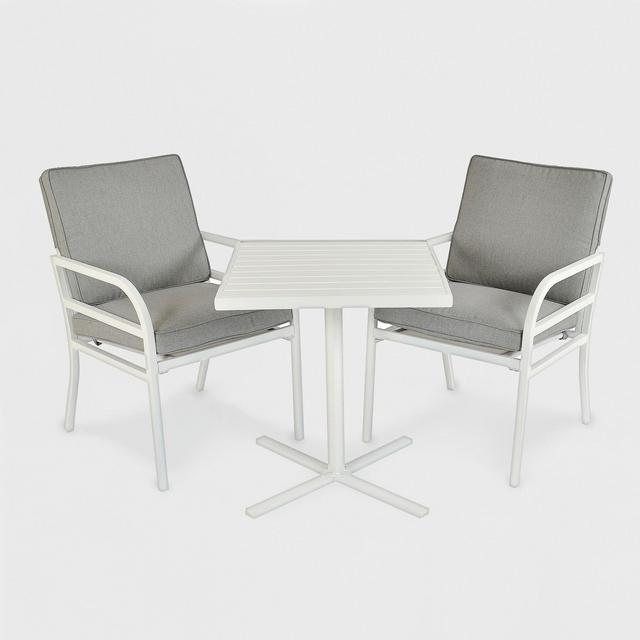 Beacon Hill 3pc Patio Chat Set Gray/White - Project 62™