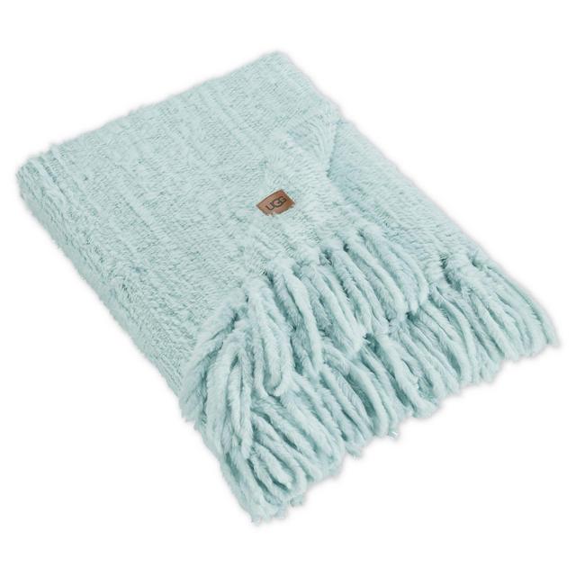 UGG® Lexi Faux Fur Throw Blanket in Blue Crush