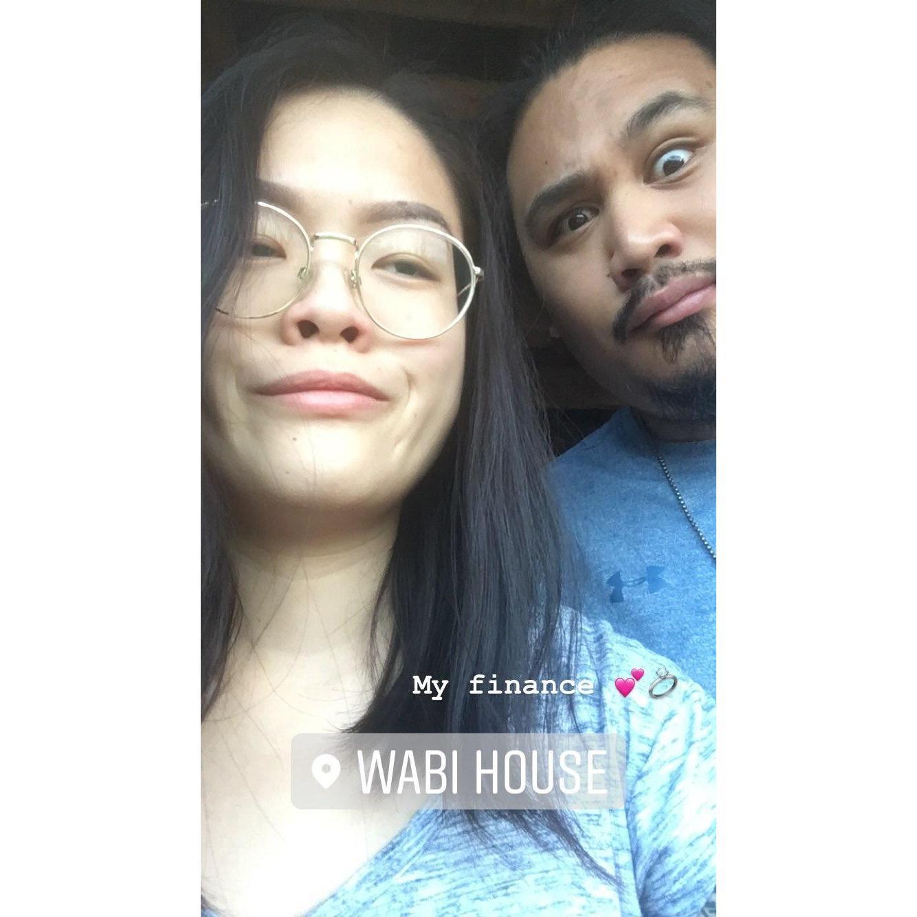 It was so weird, beginning to call each other "fiancé"!