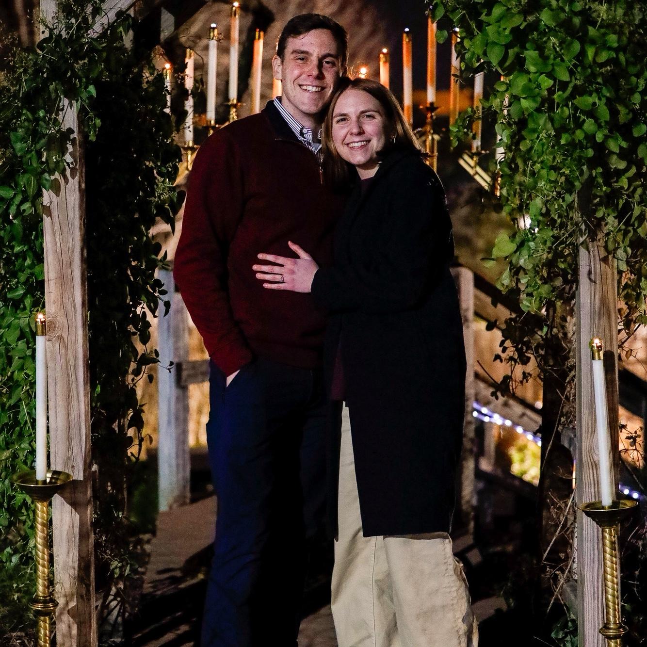 Right after Matthew proposed to Emma in the Mary Garden at the St. Lawrence Center!