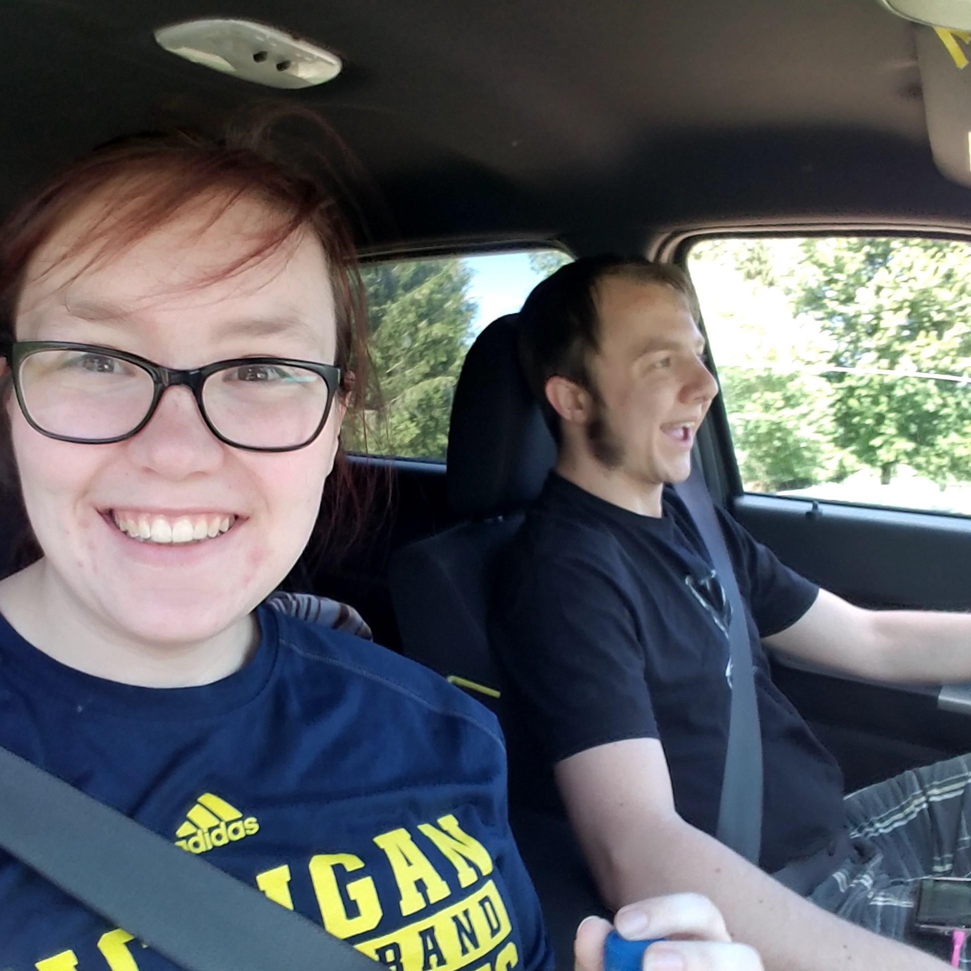 On our way to a fun camping weekend!