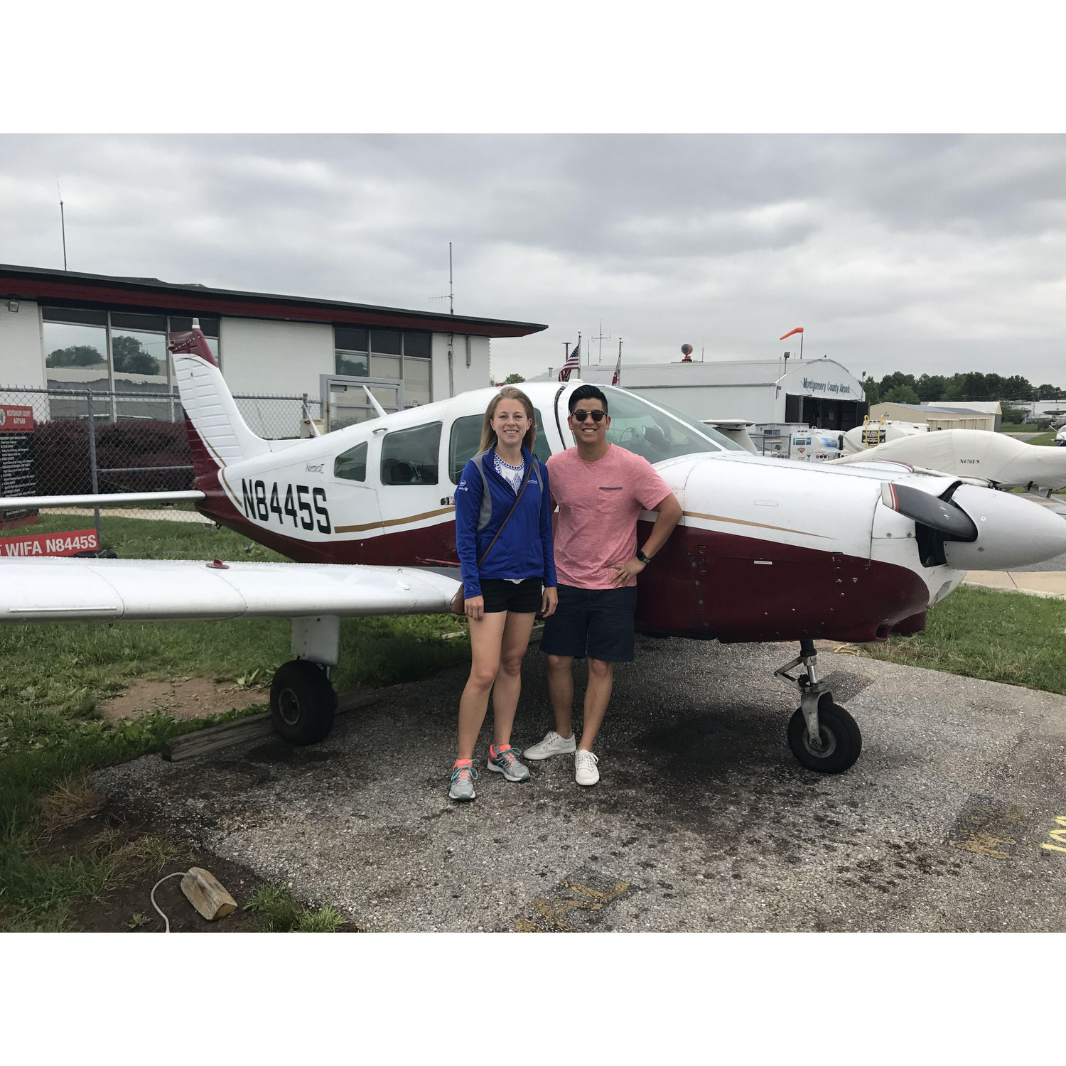 Groupon flight lesson. Erinn is still holding out to land a plane one day. (we only did take offs)