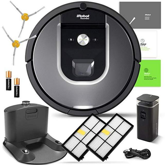 iRobot Roomba 960 Robotic Vacuum Cleaner Wi-Fi Connectivity + Manufacturer's Warranty + Extra Sidebrush Extra Filter Bundle