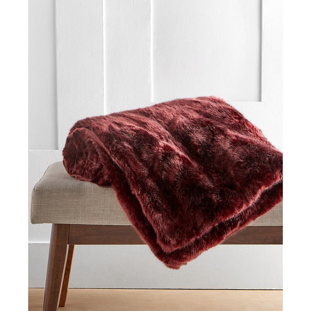 Hotel Collection Lynx Faux Fur Throw, 50" x 60", Created for Macy's