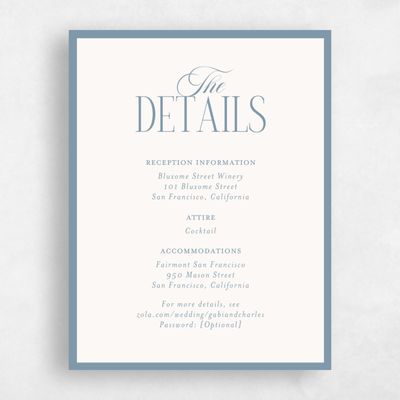 Dusty Blue Wedding Enclosure - Ford