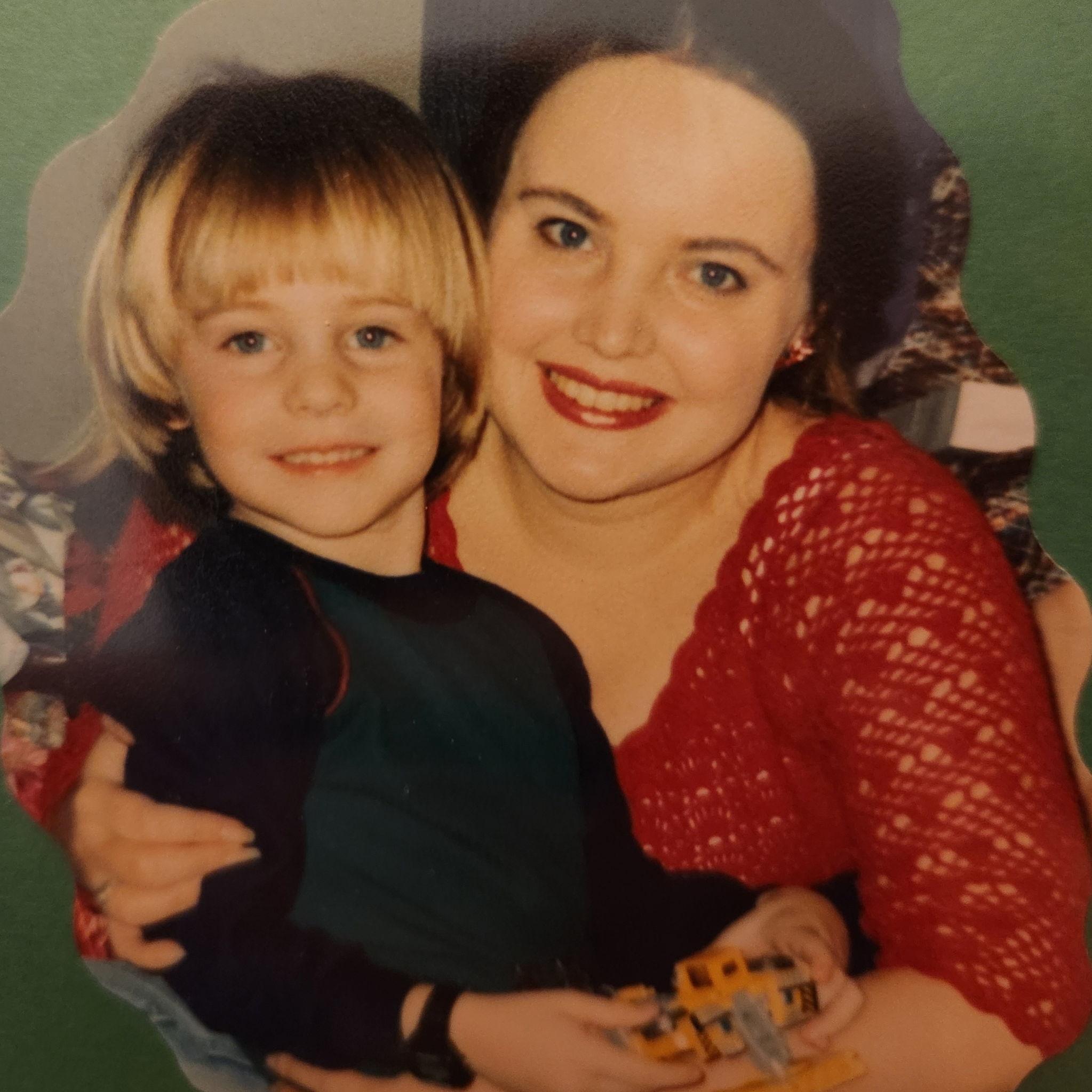 Childhood photo of Nathanael and Mother of the Groom, Courtney Collier