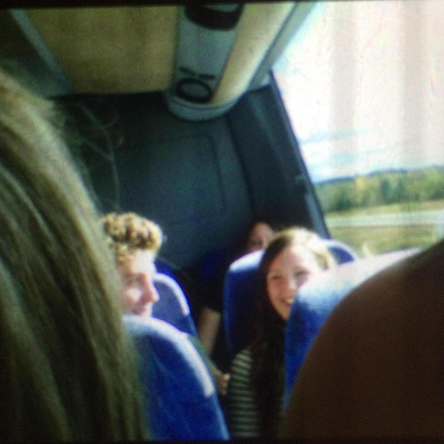The first photo taken of Derek and Michaela. Dal Swim Team buses to first swim meet of the year at UNB, Fredericton in 2010. Jenny Curran (front row) and Jacqueline Steele (back row).