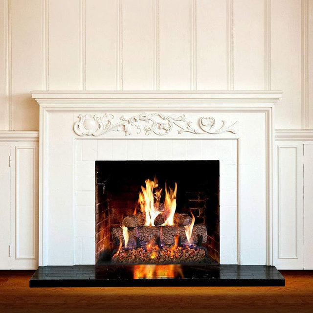 Peterson Real Fyre 24-inch Live Oak Log Set with Vented Burner and Gas Connection Kit. Match Lit (Natural Gas Only)
