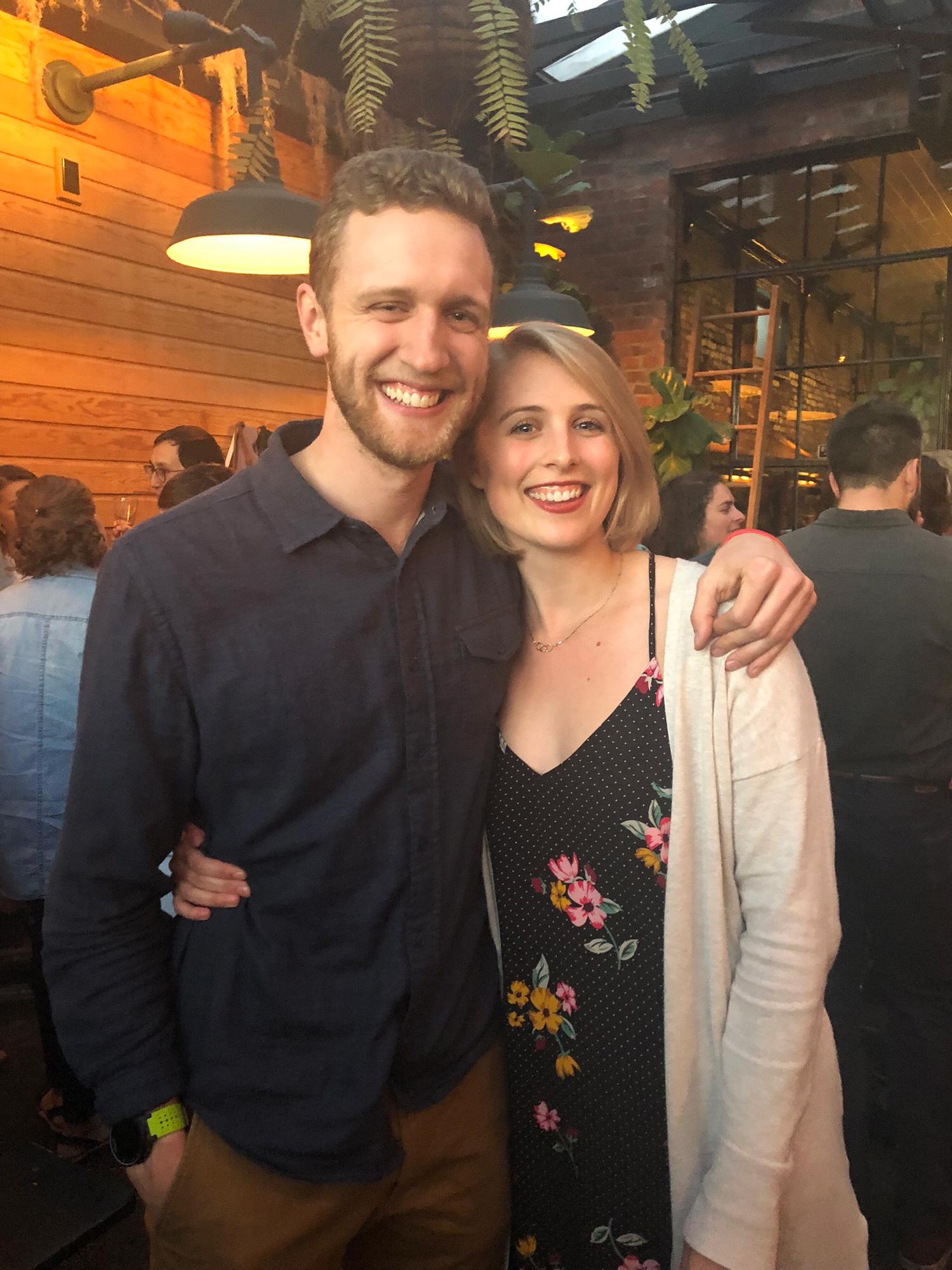 At our engagement party in Seattle (2018).