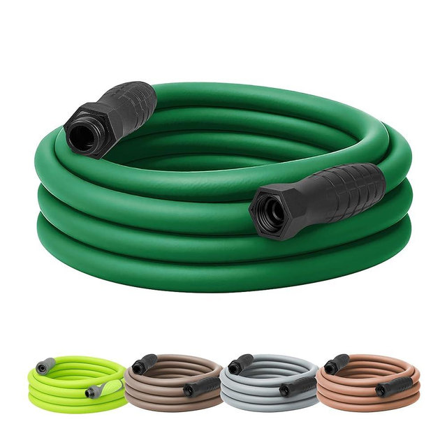 Flexzilla Colors SwivelGrip Garden Hose 5/8 in. x 25 ft., Lightweight All-Weather Water Hose, Durable and Flexible, Leak-Free Connections, Forest Green