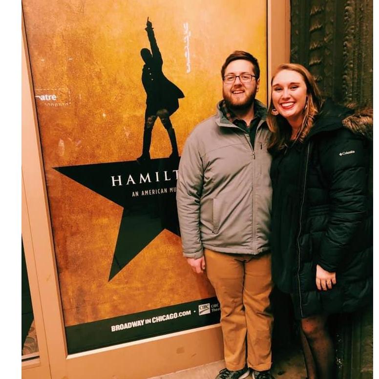 Our first weekend get away was a trip to Chicago! Jamie surprised Dalton with tickets to Hamilton.