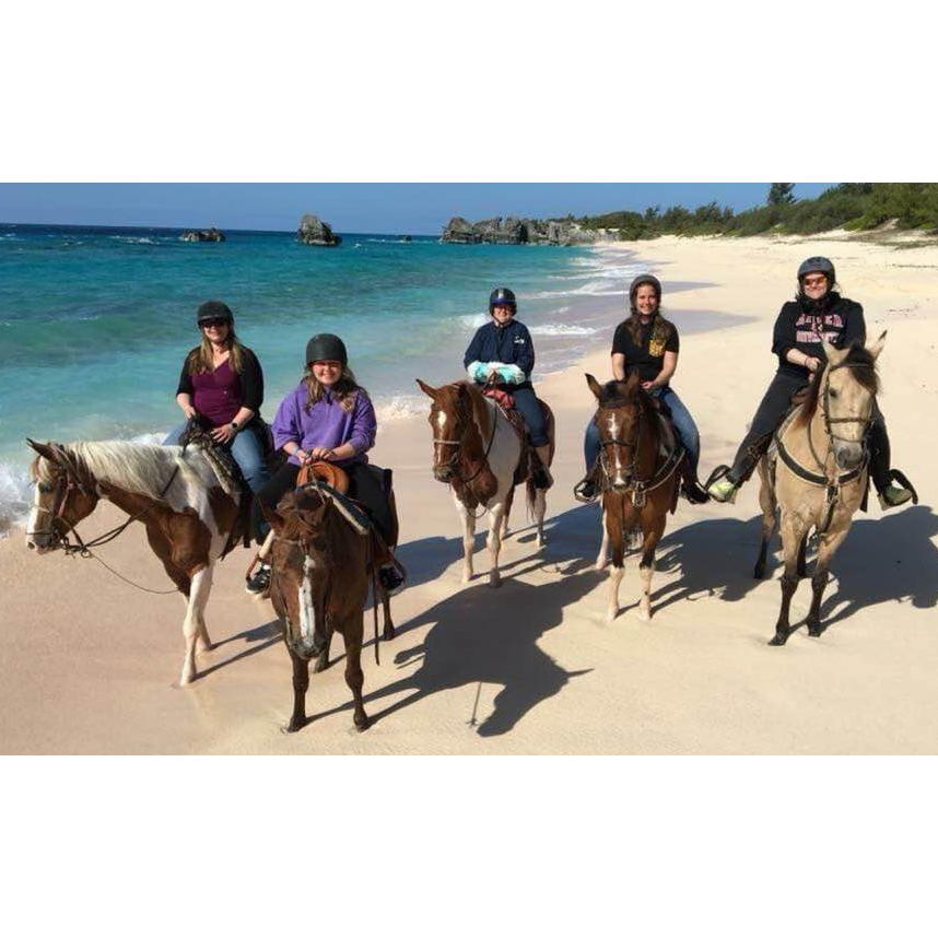 Horseback riding in Bermuda with Toni-Ann, Hope and Lisa.