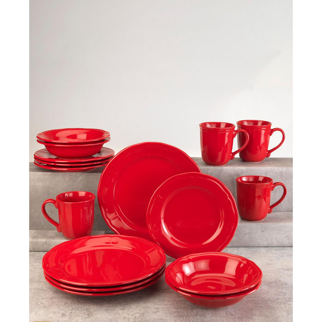 Euro Ceramica Siena 16 Piece Dinnerware Set, Service for 4