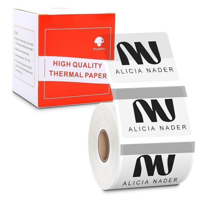 [230 pcs] Phomemo Labels for M110/M220/M221, 1.57'' x 1.18''(40 x 30mm), Original, Square, Clear, 230 Labels/Roll, Multi-Purpose Self-Adhesive Thermal, Also Made for Phomemo M120/M200 Label Maker