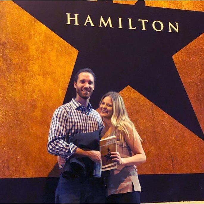 Watching the musical Hamilton in San Francisco, CA