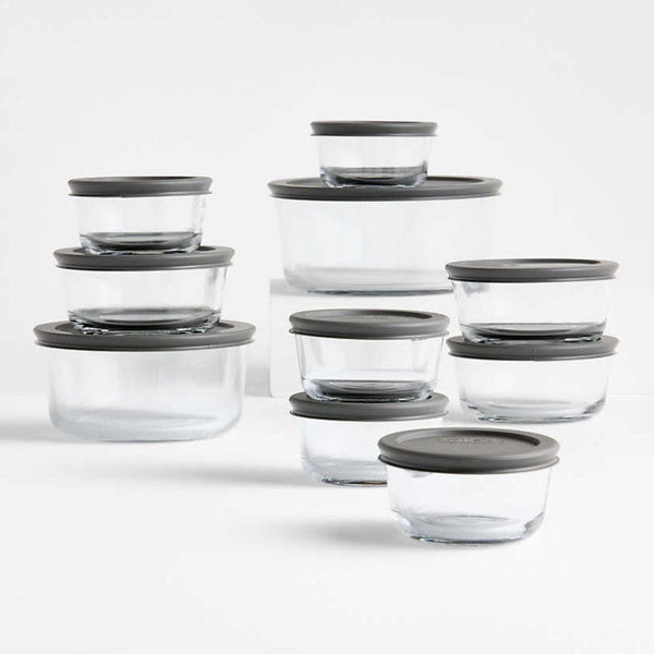 Pyrex® Simply Store® 20-piece Set with Gray Lids