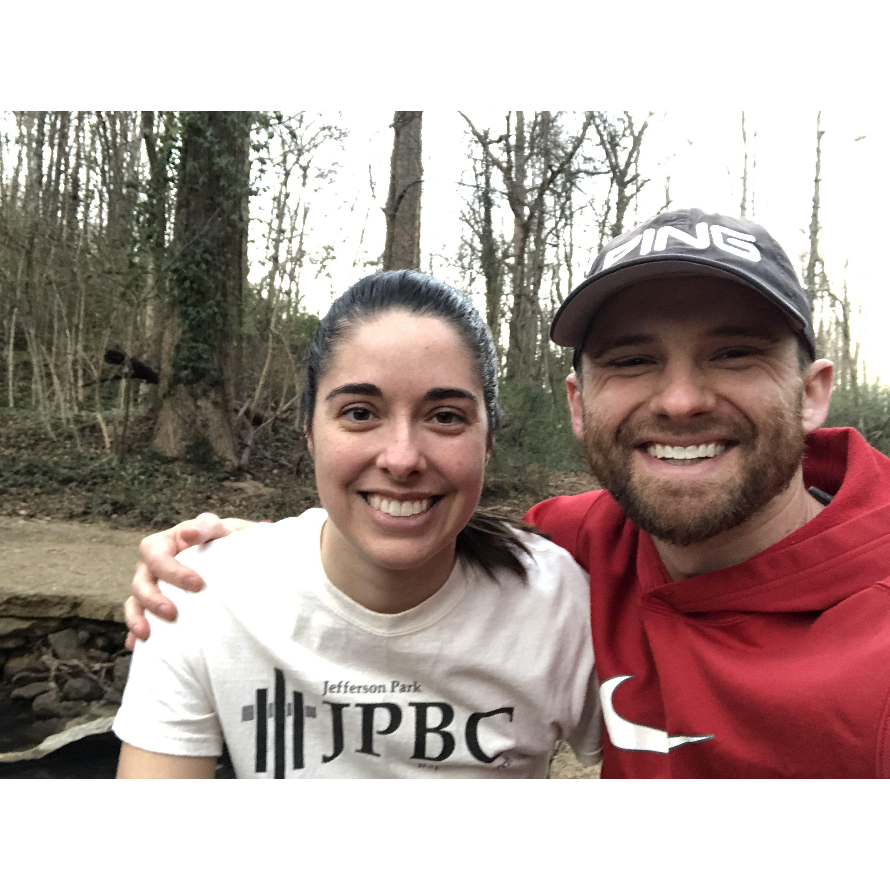 On a walk at a local nature area that Jack introduced Rachel to