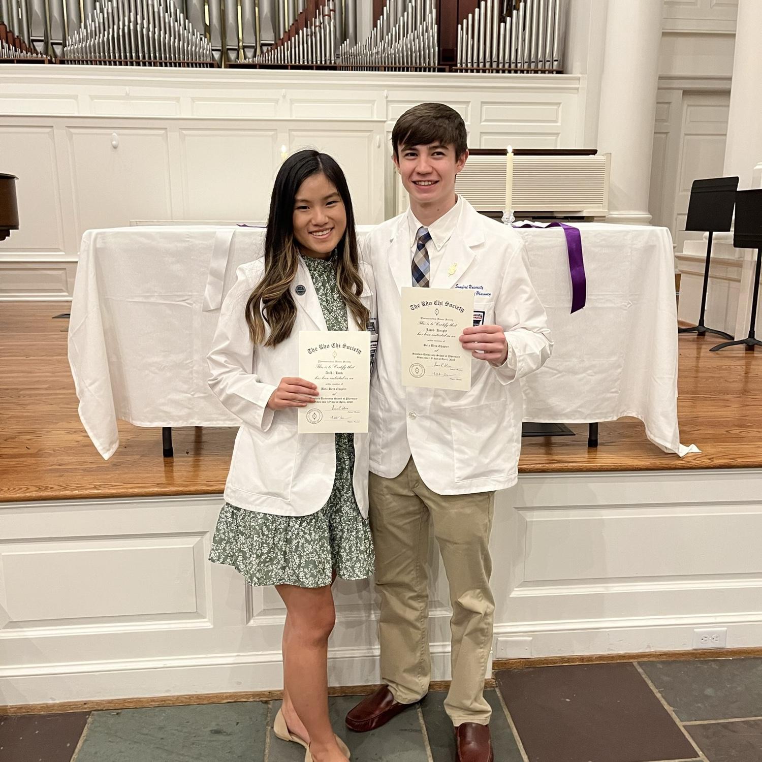 Spring 2023: We were blessed to be recognized and inducted into the Rho Chi Beta Beta Chapter. Jacob was later elected President for the upcoming academic year, which was exciting.