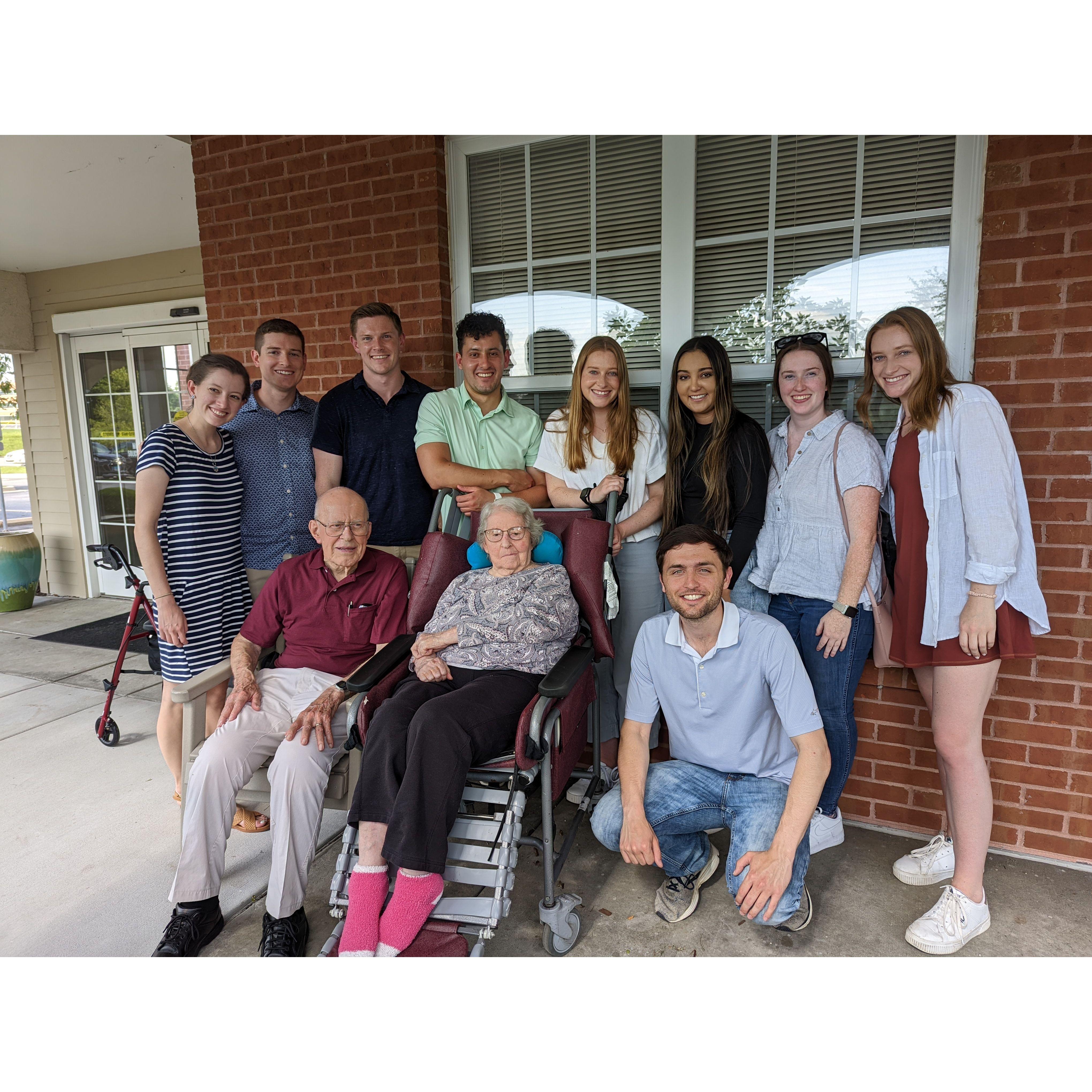 Alex got to come and stay with Hannah's family outside of St. Louis for Grandpa's 90th birthday, and to meet her grandma a week after he proposed! It was the perfect way to celebrate the engagement! 