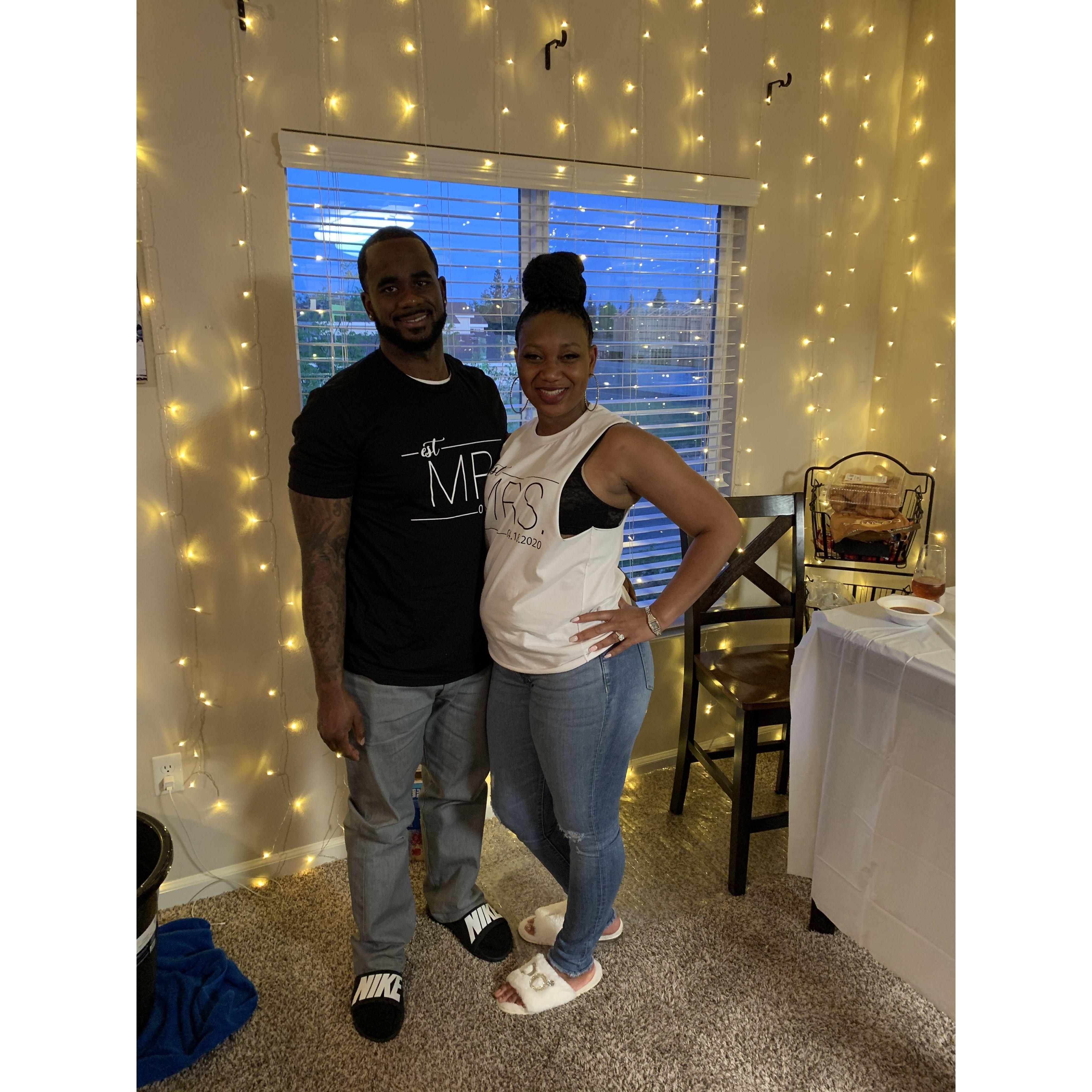 Our first day as a married couple.